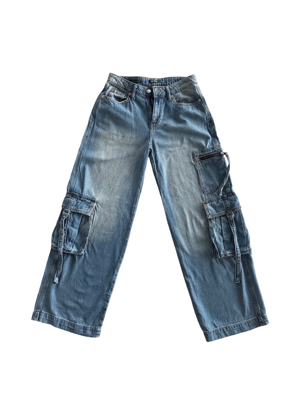 Wild Fable Relaxed Blue Cargo Jeans
